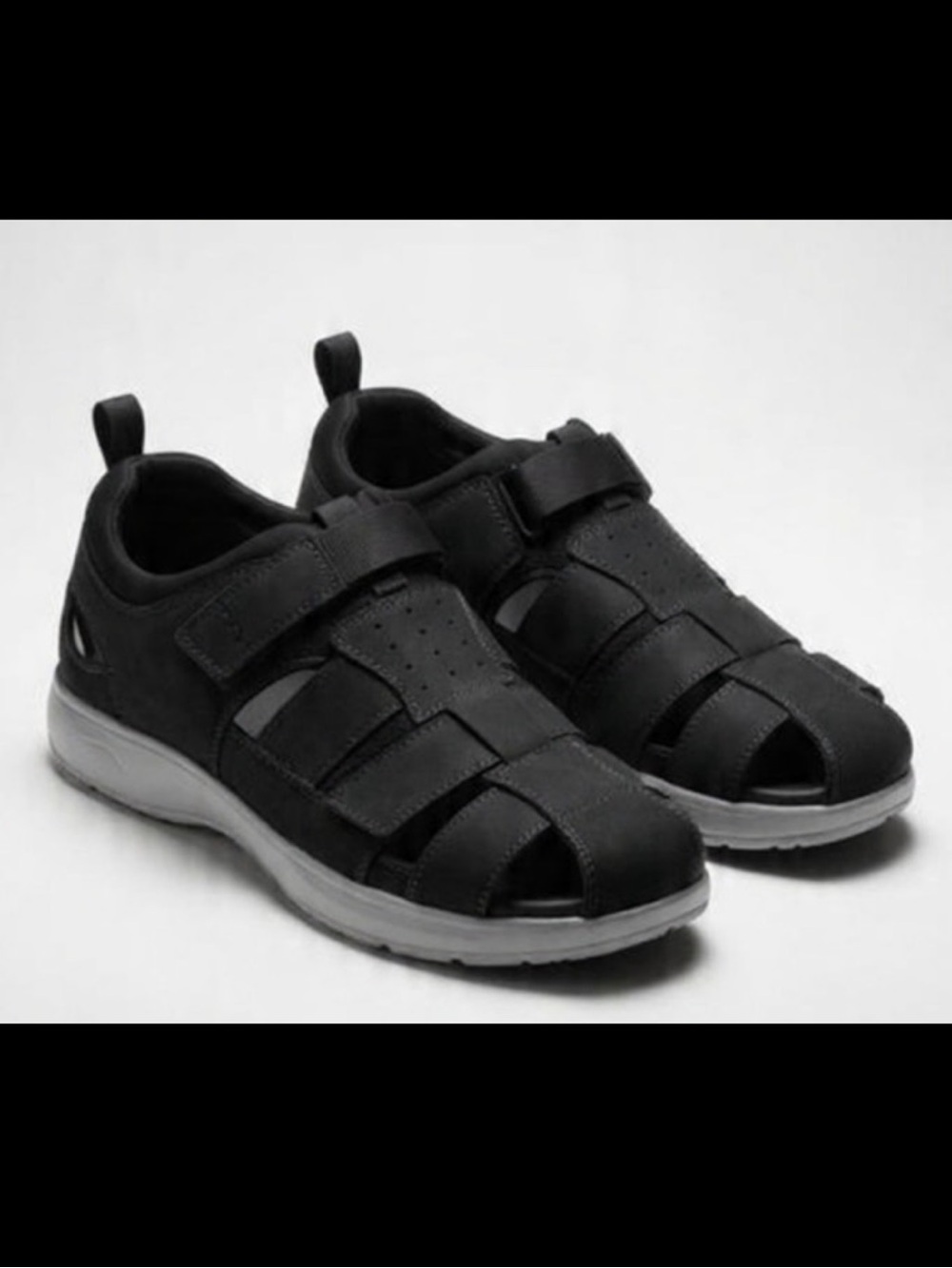 Black Closed-Toe Sport Sandals